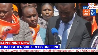 LIVE NOW ODM PRESS STATEMENT [upl. by Seuqram]