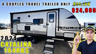 THIS COUPLES TRAVEL TRAILER IS UNDER 25FT AND HAS A TON OF ROOM 2024 CATALINA 184RBS [upl. by Akeihsal302]