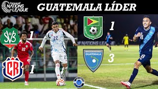 GUATEMALA LÍDER 🇬🇹 🔼 AMARGO EMPATE PARA COSTA Rica 🇨🇷 Liga de Naciones de la Concacaf [upl. by Eilsel54]