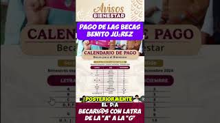 BECARIAS Y BECARIOS con letra de apellido de la quotAquot a la quotGquot este dia depositan BECA BENITOS JUÁREZ [upl. by Aneis]