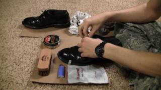 How to Fire Shine LowQuarter Shoes [upl. by Nawk]