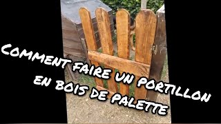 Comment faire un portillon en palette [upl. by Steck994]