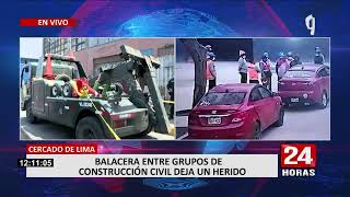 Desatan balacera por obras de construcción hombre termina herido por bala perdida [upl. by Calvina349]