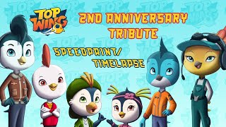 Top Wing 2nd Anniversary Tribute  Speedpaint Timelapse [upl. by Dawna]