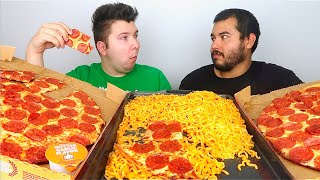 Pizza amp Noodles • MUKBANG [upl. by Berner979]