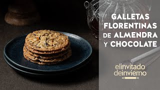 Galletas florentinas de almendra naranja y chocolate fáciles y rápidas [upl. by Langsdon]