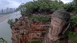 Visiting the Giant Budda  Leshan  Sichuan China [upl. by Nnairam]