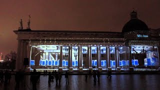 Amazing 3D projection on Vilnius cathedral wall 3D projekcija ant Vilniaus katedros [upl. by Aztilem]