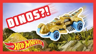 Race Cars Take On DINOSAUR JUNGLE RACE COURSES 🦕  HW DINO RIDERS® in JUNGLE RUN 🌴  HotWheels [upl. by Alleinnad]