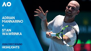 Adrian Mannarino v Stan Wawrinka Highlights  Australian Open 2024 First Round [upl. by Nalad316]