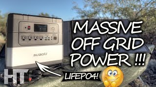 HUGE LiFePO4 OFF GRID Solar Generator 1187wh Suaoki G1000 UPS Portable Power Station Review [upl. by Amelie]