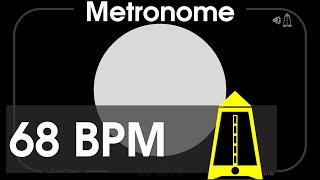 68 BPM Metronome  Adagietto  1080p  TICK and FLASH Digital Beats per Minute [upl. by Raf]