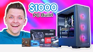 Best 1000 Gaming PC Build 2024 👌 Full Build Guide amp Benchmarks [upl. by Joacima]