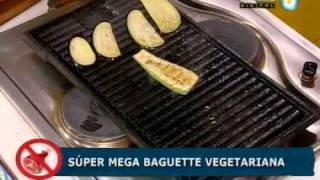 Recetas sin carne Baguette gigante vegetariana [upl. by Igig]