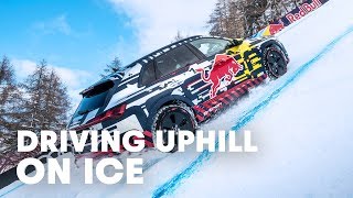 Mattias Ekström Drives Up Worlds Most Challenging Ski Slope [upl. by Grail739]