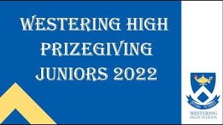 Westering High School Prizegiving Juniors 2022 [upl. by Atikkin]