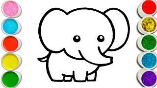 Elephant Drawing For Kids And Toddlers  easy drawing step by step  elephant drawing easy [upl. by Doane]