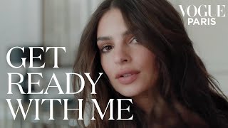 Emily Ratajkowski learns how to do a French girl hairstyle  Get Ready With Me  Vogue Paris [upl. by Naired274]