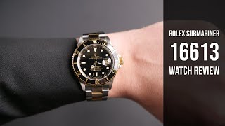 PreOwned Rolex Submariner 16613 Steel amp Gold Watch Review  Bobs Watches [upl. by Ariec]