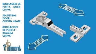 Regulagem de porta  dobradiça metálica curva  POLIMONT [upl. by Persis]
