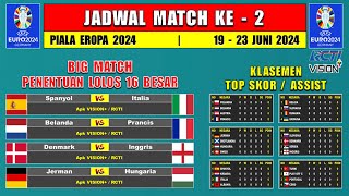 Jadwal Piala Eropa 2024 Pekan Ke 2  SPANYOL vs ITALIA  BELANDA vs PRANCIS  JERMAN vs HUNGARIA [upl. by Elamor925]