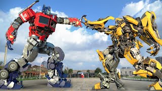 Transformers The Last Knight  Optimus Prime vs Bumblebee  Paramount Pictures HD [upl. by Curhan643]