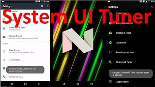 how to enable and remove system ui tuner Android Marshmallow Nougat Tips and tricks 2016 [upl. by Akinam]