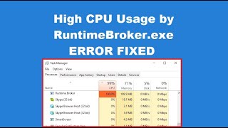 How to Fix High CPU Usage by RuntimeBrokerexe [upl. by Nilats]