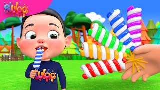 lollipops finger family song nursery rhymes  BluLoo Nursery Rhymes amp Kids Songs [upl. by Ybbob]