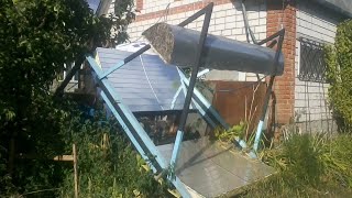 Free 0  mirrors for solar heaters Parabolic Trough  manufacturing and installation [upl. by Urissa]