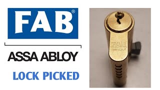 073 Lockpicking FAB ASSA ABLOY [upl. by Sarene347]