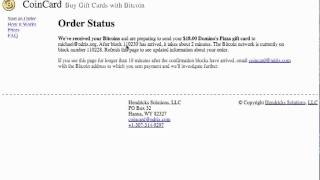 Buy Pizza with Bitcoins using CoinCard [upl. by Black248]