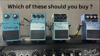 Which Of These Is The Boss Of Chorus Pedals  Boss CE2 CE3 CE5 CH1 Comparison [upl. by Hambley]