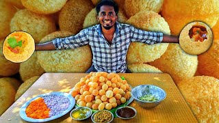 🔥பானிபூரி செய்யலாமா  பானிபூரி ரசம்  பானிபூரி மசால்  PANI PURI COOKING  VILLAGE COOKING  K7 [upl. by Ymirej]