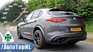 Alfa Romeo Stelvio Quadrifoglio 510HP  ACCELERATION TOP SPEED amp SOUND by AutoTopNL [upl. by Ajram]