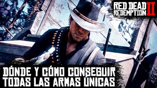 ✔ Red Dead Redemption 2  Cómo y dónde conseguir todas las armas únicas [upl. by Mansfield]