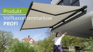 Elektrische Vollkassettenmarkise PROFI – moderner Sonnenschutz  empasa [upl. by Donnenfeld]