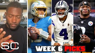 ESPN previews amp predictions NFL Week 6 Chargers vs Broncos Steelers vs Raiders Cowboys vs Lions [upl. by Dadivitan]