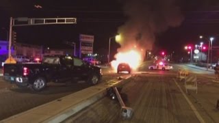 Suspected drunk driver causes fiery crash [upl. by Soll423]