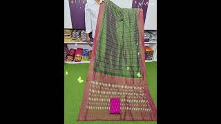 💥Ikkat Cotton Mercerised Saree ₹1700 ikkat mercerisedcotton handloomsarees handloomlove [upl. by Ag]