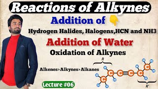 Reactions of Alkynes Class 12 Chemistry  Addition of Water Hydrogen Halides  Oxidation of Alkynes [upl. by Illak708]