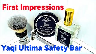 Yaqi Ultima SS Adjustable Safety Bar Razor TOBS Eton College Shaving Cream Yaqi Robin Brush [upl. by Arhaz]