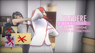 Killing everyone without distractions  YANDERE SIMULATOR [upl. by Labotsirc6]