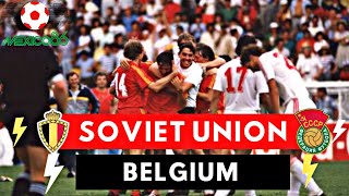 Belgium vs Soviet Union 43 All Goals amp Highlights  1986 World Cup [upl. by Refinne]