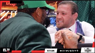 CONOR McGREGOR BRUTALLY QUESTIONS DEONTAY WILDER TO DEREK CHISORA RIPS MANNY PAQUAIO TALKS JOSHUA [upl. by Retha]