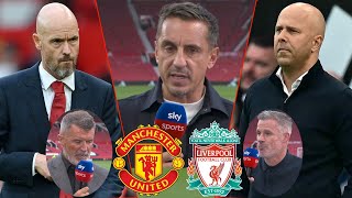 Man United vs Liverpool 03 Gary Neville amp Roy Keane Review Erik ten Hag amp Arne Slot Full Interview [upl. by Rustie401]