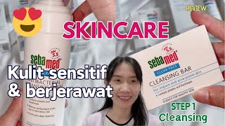 Review Sebamed Clear Face Cleansing Bar amp Antibacterial Cleansing Foam  STEP 1  Cleansing [upl. by Atiz]