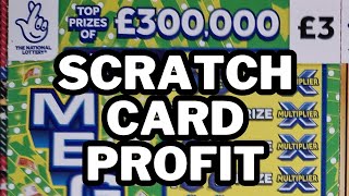 £3 MEGA SCRATCH CARD PROFIT PLAY viral [upl. by Clay]