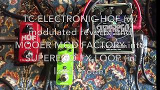 Using a MOOER MOD FACTORY and Friends for EHX SUPEREGO Drone Animation [upl. by Reyna587]