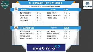 Victorian SubDistrict Cricket Association  North West 2nd XI  Rd11  St Bernards OC v Werribee [upl. by Morville]